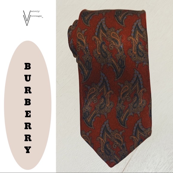 Burberry Other - Vintage 80s Burberry Silk Necktie
